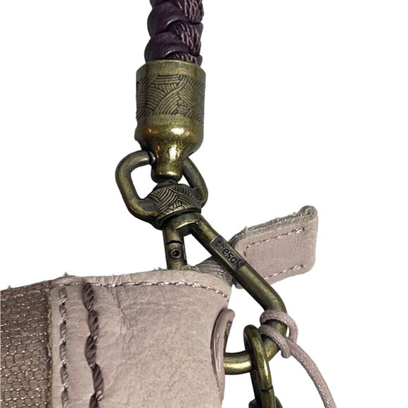 The Sak Women's Indio Leather Mocha Sparkle One Hobo Shoulder Bag Sz M - Picture 2 of 12